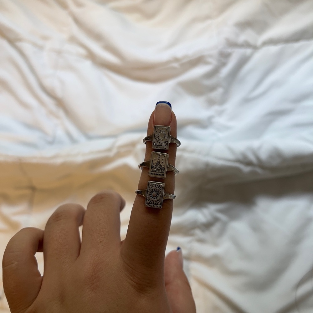 Elegant Silver Ring Set from Pura Vida